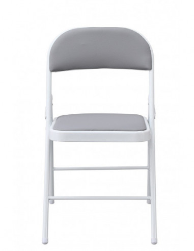 Silla SMART, plegable, metal, epoxi blanco,...