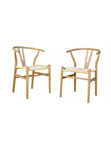 Silla WISH, madera de haya, natural, fibra...