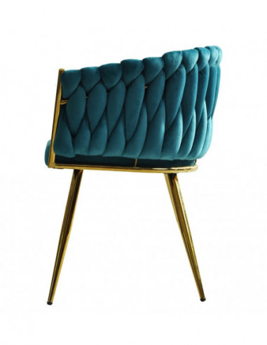 Sillón KING, metal dorado, tapizado velvet...