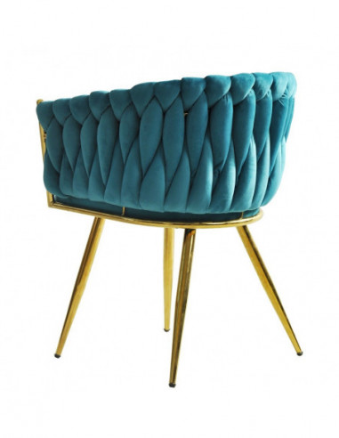 Sillón KING, metal dorado, tapizado velvet...