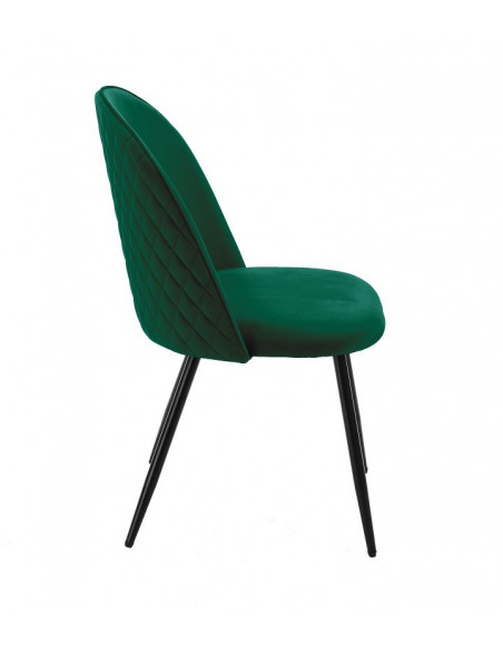Silla MAGDA NEW, metal, tapizado velvet verde