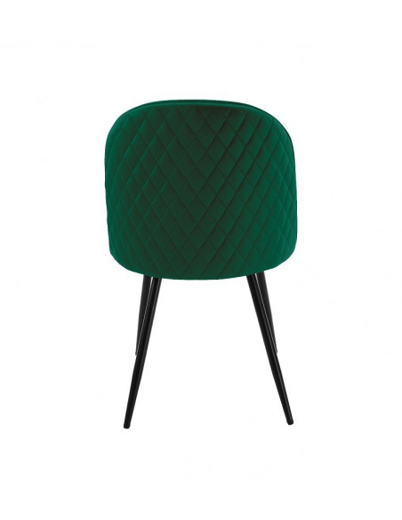 Silla MAGDA NEW, metal, tapizado velvet verde