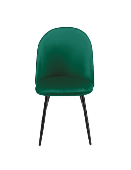 Silla MAGDA NEW, metal, tapizado velvet verde