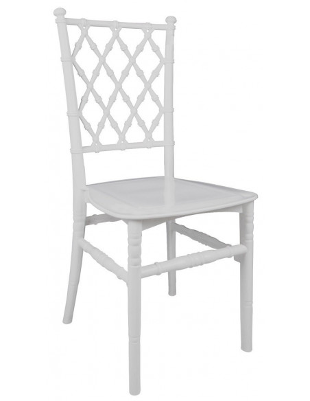 Silla TRENZA, apilable, polipropileno blanco
