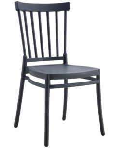 Silla MILOS NEW, apilable, tratamiento anti UV,...