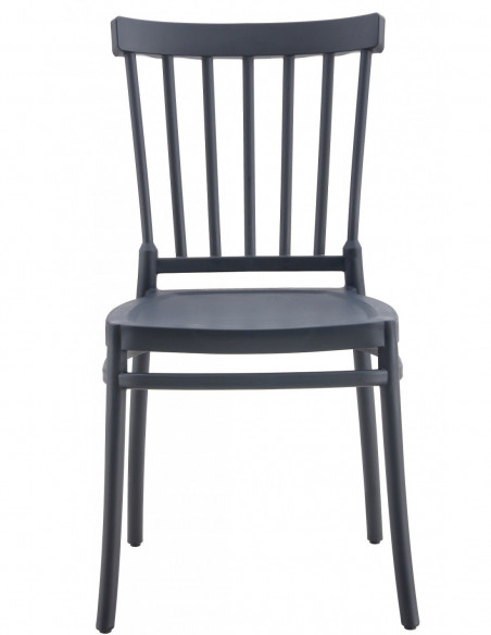 Silla MILOS NEW, apilable, tratamiento anti UV, polipropileno antracita