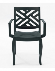 Sillón JACARANDA, apilable, polipropileno antracita