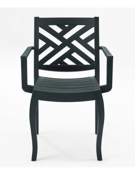 Sillón JACARANDA, apilable, polipropileno antracita