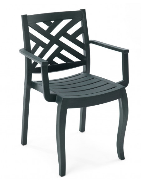 Sillón JACARANDA, apilable, polipropileno antracita