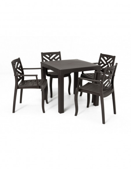 Sillón JACARANDA, apilable, polipropileno antracita