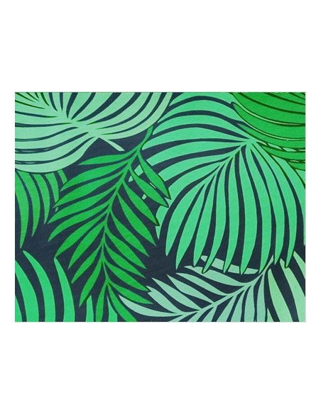 Taburete HORUS NEW, metal, tapizado velvet verde con trasera floral a juego