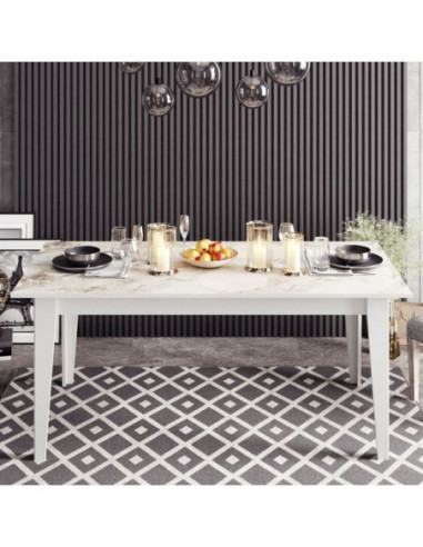 Mesa de comedor SIENA, biIaminado mármol...