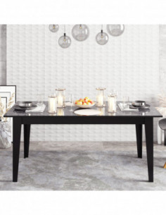 Mesa de comedor SIENA, biIaminado mármol negro, 180 x 90... 2
