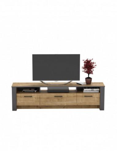 Mueble de TV PHILIPPA, biIaminado roble con...