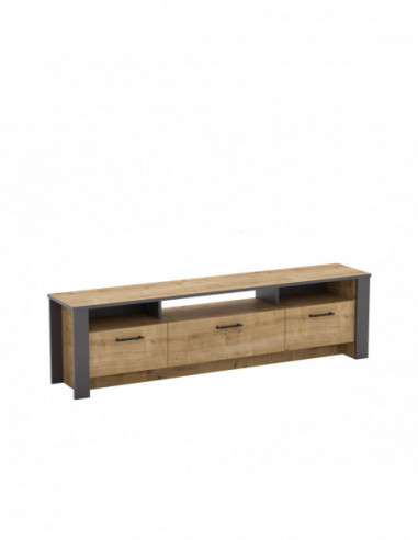 Mueble de TV PHILIPPA, biIaminado roble con...