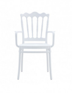 Sillón WEDDING, apilable, polipropileno blanco 2