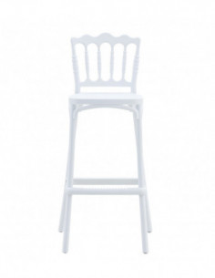 Taburete WEDDING, tratamiento anti UV, polipropileno blanco 2