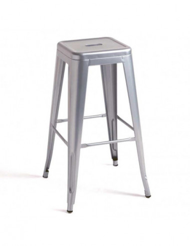 Taburete TOL EK LIMITED, acero, gris plata