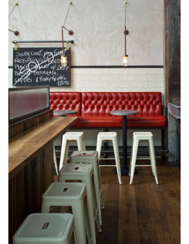 Taburete TOL EK LIMITED, acero, gris plata