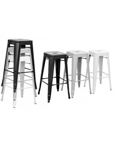 Taburete TOL EK LIMITED, acero, gris plata