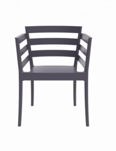 Sillón SALERNO, apilable, polipropileno antracita 2