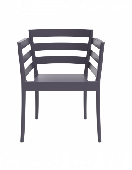 Sillón SALERNO, apilable, polipropileno antracita