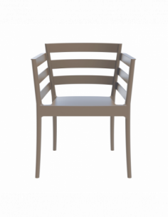 Sillón SALERNO, apilable, polipropileno marrón light 2