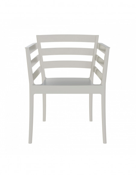 Sillón SALERNO, apilable, polipropileno gris pálido