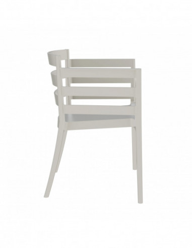 Sillón SALERNO, apilable, polipropileno gris...