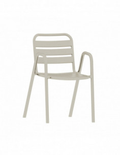 Sillón TROPICANA, apilable, polipropileno gris pálido