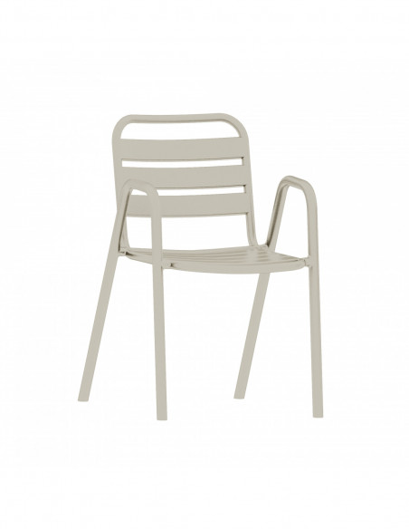 Sillón TROPICANA, apilable, polipropileno gris pálido