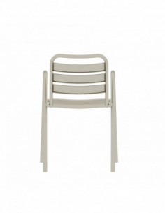 Sillón TROPICANA, apilable, polipropileno gris pálido 2