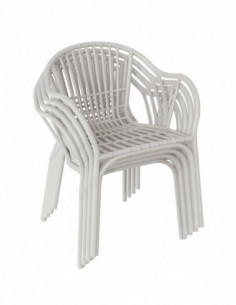 Sillón AMALFI, apilable, polipropileno gris pálido 2