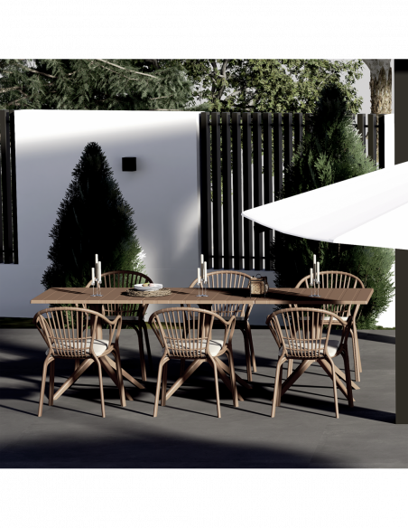 Sillón AMALFI, apilable, polipropileno marrón light