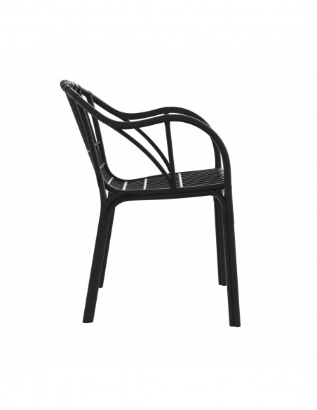 Sillón AMALFI, apilable, polipropileno antracita