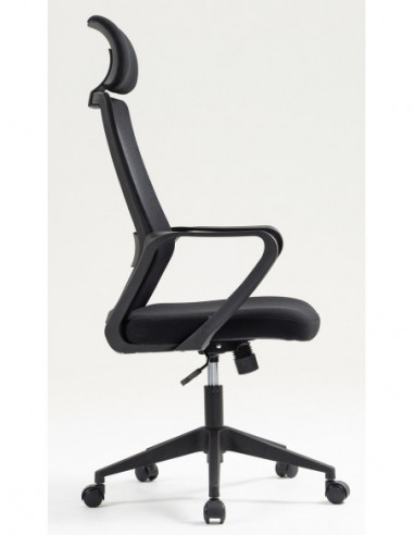Sillón de oficina MARIO, alto, negro, malla y...