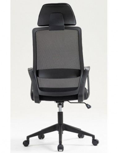 Sillón de oficina MARIO, alto, negro, malla y...
