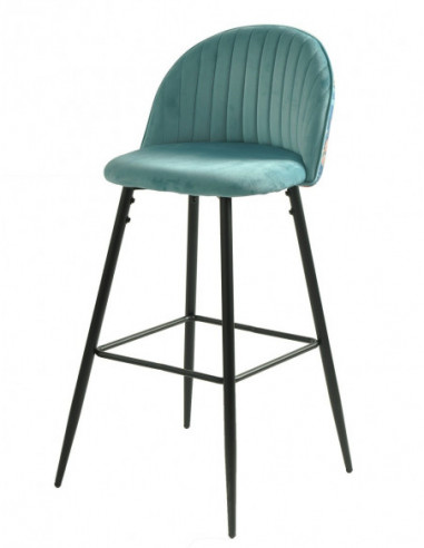Taburete CARNAVAL SKY BLUE, metal, tapizado...