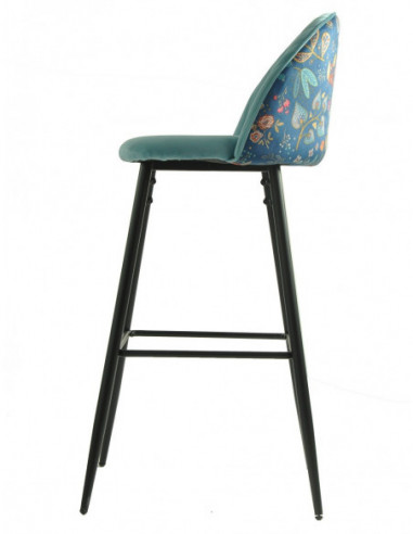 Taburete CARNAVAL SKY BLUE, metal, tapizado...