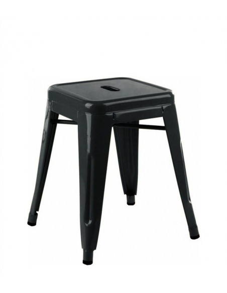 Taburete TOL EK LIMITED 46, bajo, acero, negro