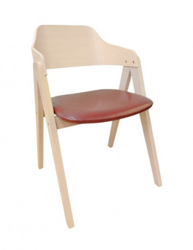 Sillón JARSY, madera de hevea, natural,...