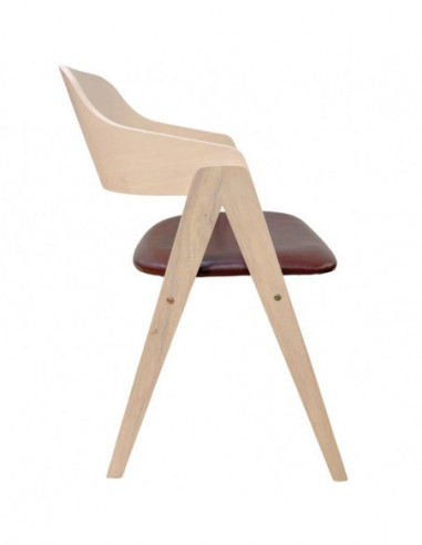 Sillón JARSY, madera de hevea, natural,...