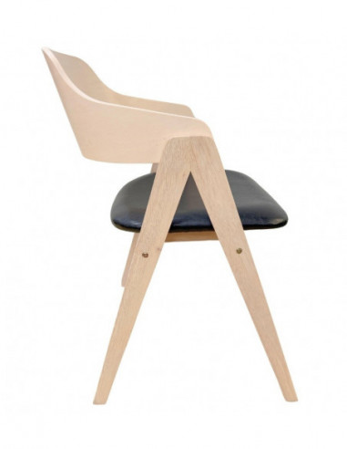 Sillón JARSY, madera de hevea, natural,...