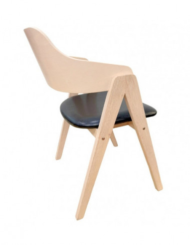 Sillón JARSY, madera de hevea, natural,...