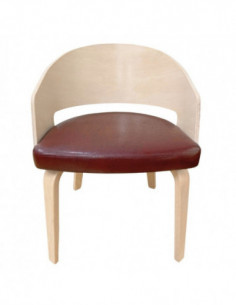 Sillón SINTRA, contrachapado de madera de hevea, natural,... 2