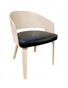 Sillón SINTRA, contrachapado de madera de hevea, natural,...