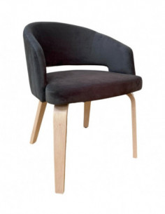 Sillón VISEU, contrachapado de madera de hevea, natural,...