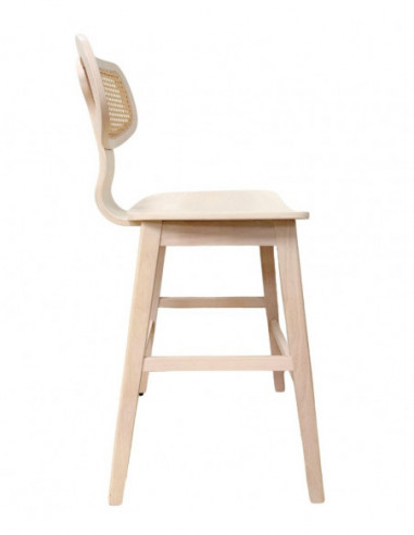 Taburete CORBEL, madera de hevea, rejilla,...