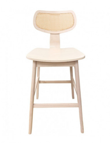 Taburete CORBEL, madera de hevea, rejilla,...