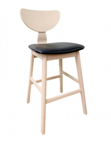 Taburete DUBLIN, madera de hevea, natural,...